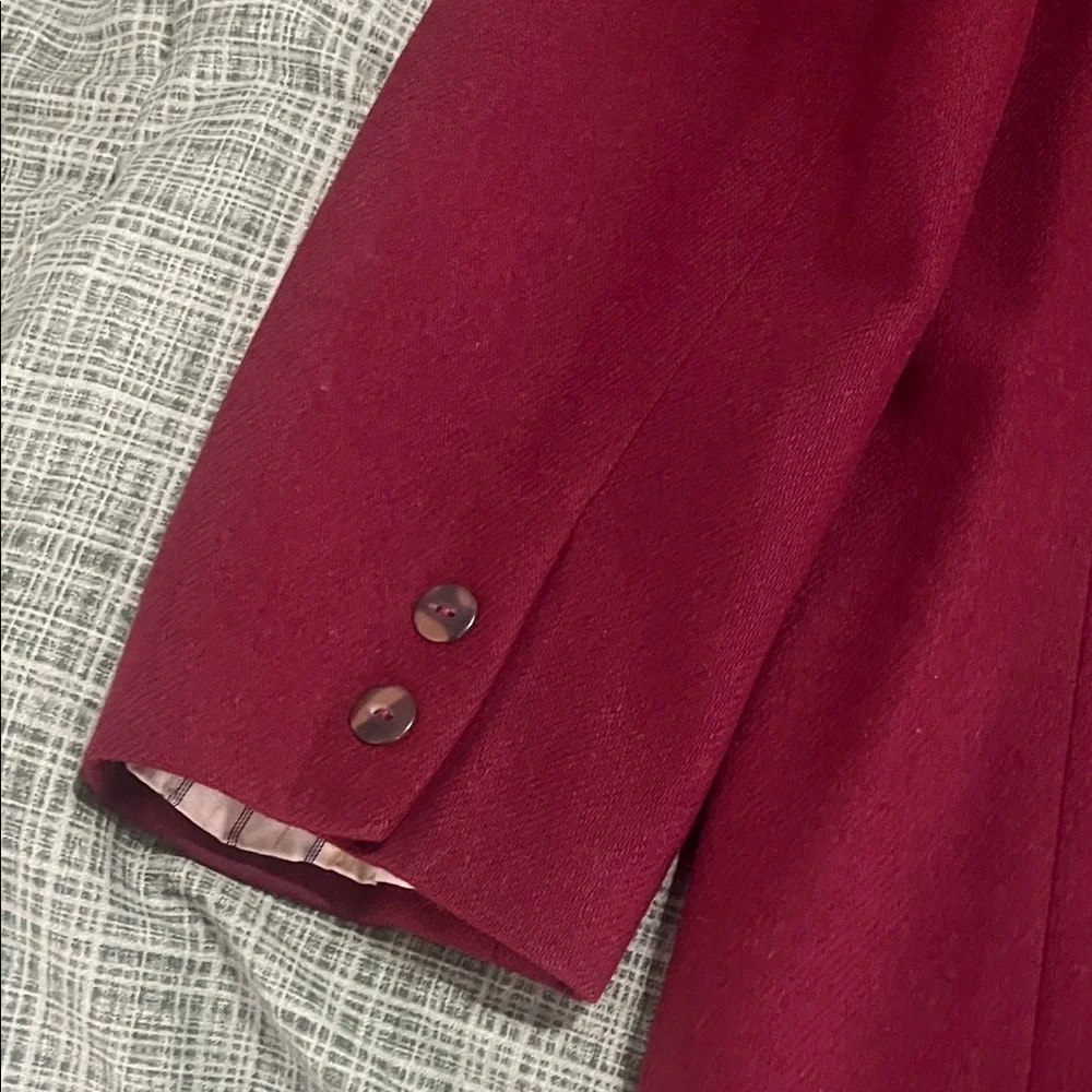 Vintage 100% Pure Wool Charter Club Burgundy Blazer